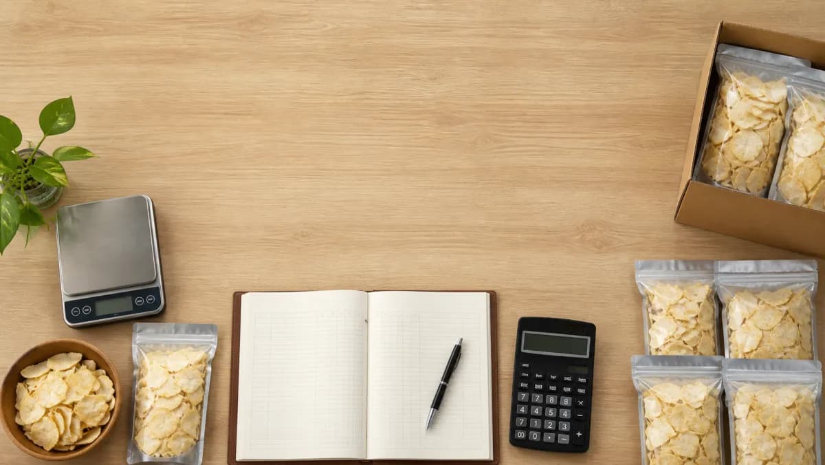 Template Catatan Inventaris Keripik Singkong untuk Reseller